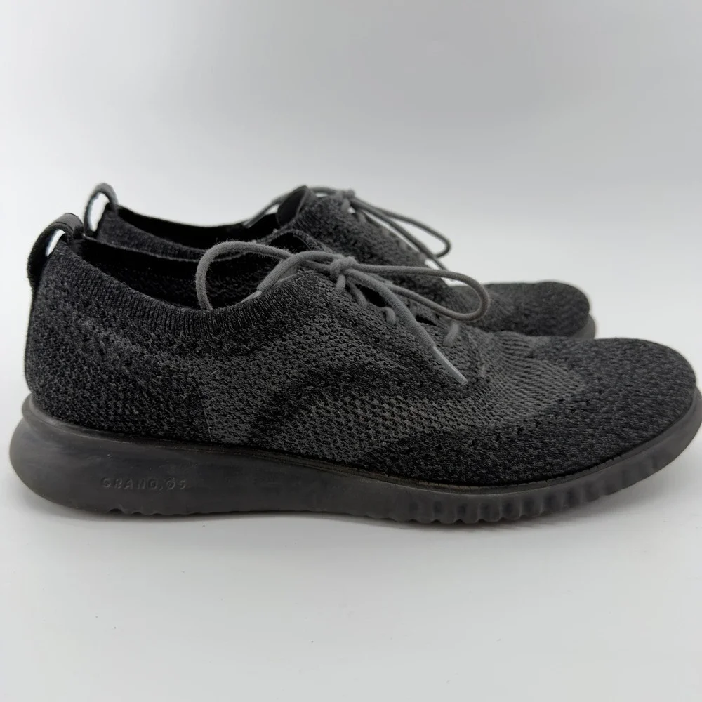 Cole Haan Zerogrand Stitchlite Wingtip Oxford Mens‎ 10 Grey Knit